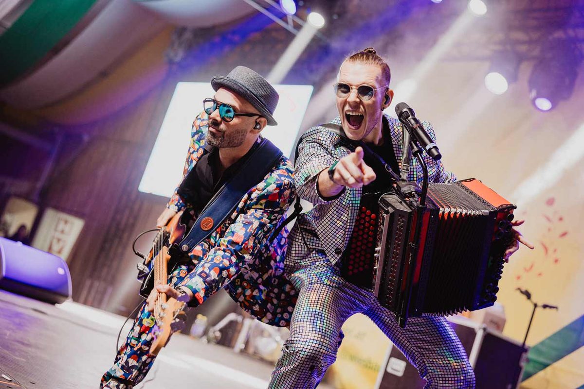 Harmonika im Einsatz